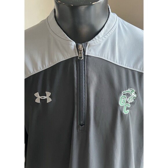 Under Armour 1/4 Zip Jacket Mens L Kangaroo Drawstring Guilford College Sports - Picture 3 of 15